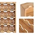 Decopatent Kruidenrekje met 16 kruidenpotjes van glas - Keukenrek / specerijen rek van bamboe hout - 4 laags keukenorganizer - Hangend en staand te gebruiken - Decopatent®