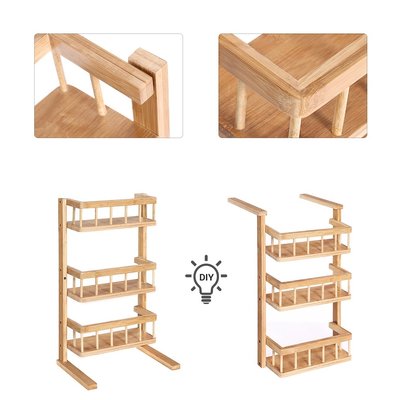 Decopatent Multifunctioneel opbergrek - Staand & hangend te gebruiken - Als keukenrek / badkamerrek - Hangend aan (koel)kast of staand op vloer - Decopatent®