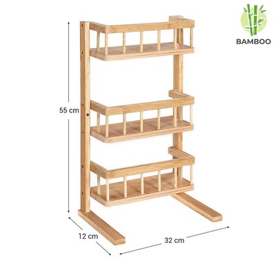 Decopatent Multifunctioneel opbergrek - Staand & hangend te gebruiken - Als keukenrek / badkamerrek - Hangend aan (koel)kast of staand op vloer - Decopatent®