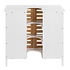 Decopatent Wastafel onderkast met uitsparing - 30 x 60 x 60 cm (L x B x H) - Badkamermeubel staand van bamboe hout - Badkamerkast wit - Meubel / kastje / wastafelkast voor Badkamer - Decopatent®