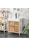 Decopatent Wastafel onderkast met uitsparing - 30 x 60 x 60 cm (L x B x H) - Badkamermeubel staand van bamboe hout - Badkamerkast wit - Meubel / kastje / wastafelkast voor Badkamer - Decopatent®