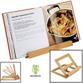 Decopatent Luxe boekenstandaard van bamboe hout - Boekenhouder voor o.a. kookboek (als kookboekstandaard in keuken), tablet of boek - Boekensteun, verstelbaar & inklapbaar - Decopatent®