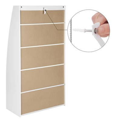 Decopatent Speelgoed Kast / Boekenkast voor kinderen - Opbergkast van hout voor kinderkamer - Voor opbergen van speelgoed, knuffels, boekjes etc. - Kinderkamer Boekenrek / open opberg kast in wit - Decopatent®