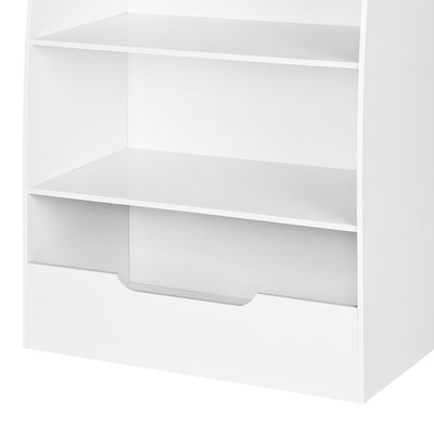 Decopatent Speelgoed Kast / Boekenkast voor kinderen - Opbergkast van hout voor kinderkamer - Voor opbergen van speelgoed, knuffels, boekjes etc. - Kinderkamer Boekenrek / open opberg kast in wit - Decopatent®