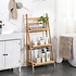 Decopatent Ladderrek / opbergrek van bamboe hout - Houten ladder rek / rekje voor in badkamer - Badkamerrek van Decopatent®