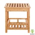 Decopatent Badkamerbankje van bamboe hout - Stevig houten bankje voor badkamer - Handig als badkamerkruk / badkamerstoel - Decopatent®
