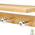 Decopatent Hangend badkamerrek van bamboe hout - Met 2 legplanken en 4 handdoekhaakjes - Luxe handdoekenrek / handdoekenhouder / wandrek - Badkamer rek voor o.a. handdoeken - Decopatent®