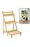 Decopatent Plantenrek van bamboe hout - Plantentrap / bloemenrek voor binnen - Plantenetagere met 3 etages - Staand rek voor planten en bloemen - Decopatent®