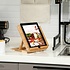 Decopatent Luxe boekenstandaard van bamboe hout - Boekenhouder voor o.a. tablet, kookboek (als koekboekstandaard in keuken), of boek - Boekensteun, verstelbaar & inklapbaar - Decopatent®