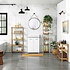 Decopatent Opbergrek van bamboe hout - Als open badkamerrek, schoenenrek of keukenrek - Opbergkast met 5 verstelbare etages / planken - Rek voor badkamer, keuken en hal - 60 cm breed - Decopatent®