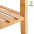 Decopatent Opbergrek van bamboe hout - Als open badkamerrek, schoenenrek of keukenrek - Opbergkast met 5 verstelbare etages / planken - Rek voor badkamer, keuken en hal - 60 cm breed - Decopatent®