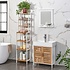 Decopatent Staand opbergrek van bamboe hout - Smal badkamerrek, keukenrek, slaapkamerrek etc - Voor badkamer, keuken - Decopatent®
