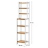 Decopatent Staand opbergrek van bamboe hout - Smal badkamerrek, keukenrek, slaapkamerrek etc - Voor badkamer, keuken - Decopatent®