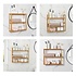 Decopatent Bamboe wandplank met 3 verstelbare etages - Hangend houten wandrek - O.a. voor de badkamer - 60 x 15 x 54 cm (L x B x H) - Decopatent®