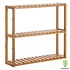 Decopatent Bamboe wandplank met 3 verstelbare etages - Hangend houten wandrek - O.a. voor de badkamer - 60 x 15 x 54 cm (L x B x H) - Decopatent®