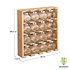 Decopatent Kruidenrekje met 16 kruidenpotjes van glas - Keukenrek / specerijen rek van bamboe hout - 4 laags keukenorganizer - Hangend en staand te gebruiken - Decopatent®