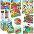 Henbrandt 10 STUKS | KANT-EN-KLARE Gevulde DINOSAURUS Traktatiedozen INCLUSIEF Uitdeel Kado's. Bestaande uit: Uitdeelbox, Krijtjes, Notitieblok, Flipperspel, Puzzel, Stickervel en Bellenblaas | Jongens | Tractatiedozen voor Verjaardagen en Kinderfeestjes