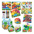 Henbrandt 10 STUKS | KANT-EN-KLARE Gevulde DINOSAURUS Traktatiedozen INCLUSIEF Uitdeel Kado's. Bestaande uit: Uitdeelbox, Krijtjes, Notitieblok, Flipperspel, Puzzel, Stickervel en Bellenblaas | Jongens | Tractatiedozen voor Verjaardagen en Kinderfeestjes
