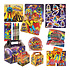Henbrandt 10 STUKS | KANT-EN-KLARE Gevulde SUPER HERO Traktatiedozen INCLUSIEF Uitdeel Kado's. Bestaande uit: Uitdeelbox, Krijtjes, Notitieblok, Flipperspel, Puzzel, Stickervel en Bellenblaas | Jongens | Tractatiedozen voor Verjaardagen en Kinderfeestjes