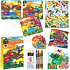 Decopatent 10 STUKS | LUXE DINOSAURUS Traktatie Tas INCLUSIEF SPEELGOED. Bestaande uit: Tasje, Krijtjes, Notitieblok, Flipperspel, Puzzel, Stickervel en Bellenblaas | Traktaties Uitdeelcadeaus voor Verjaardagen en Kinderfeestjes