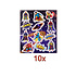Henbrandt 10 STUKS | KANT-EN-KLARE Gevulde SUPER HERO Traktatie Tas INCLUSIEF Uitdeel Kado's. Bestaande uit: Tasje, Krijtjes, Notitieblok, Flipperspel, Puzzel, Stickervel en Bellenblaas | Jongens | Tractatiedozen voor Verjaardagen en Kinderfeestjes