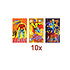 Henbrandt 10 STUKS | KANT-EN-KLARE Gevulde SUPER HERO Traktatie Tas INCLUSIEF Uitdeel Kado's. Bestaande uit: Tasje, Krijtjes, Notitieblok, Flipperspel, Puzzel, Stickervel en Bellenblaas | Jongens | Tractatiedozen voor Verjaardagen en Kinderfeestjes