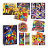 Henbrandt 10 STUKS | KANT-EN-KLARE Gevulde SUPER HERO Traktatie Tas INCLUSIEF Uitdeel Kado's. Bestaande uit: Tasje, Krijtjes, Notitieblok, Flipperspel, Puzzel, Stickervel en Bellenblaas | Jongens | Tractatiedozen voor Verjaardagen en Kinderfeestjes