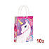 Henbrandt 10 STUKS | KANT-EN-KLARE Gevulde UNICORN Traktatie Tas INCLUSIEF Uitdeel Kado's. Bestaande uit: Tasje, Krijtjes, Notitieblok, Flipperspel, Puzzel, Stickervel en Bellenblaas | Meisjes | Tractatiedozen voor Verjaardagen en Kinderfeestjes