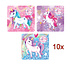 Decopatent 10 STUKS | KANT-EN-KLARE Gevulde UNICORN Traktatie Tas INCLUSIEF Uitdeel Kado's. Bestaande uit: Tasje, Krijtjes, Notitieblok, Flipperspel, Puzzel, Stickervel en Bellenblaas | Meisjes | Tractatiedozen voor Verjaardagen en Kinderfeestjes