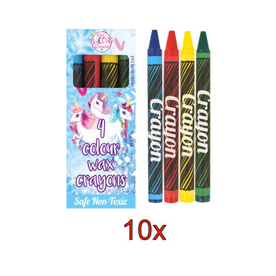 Henbrandt 10 STUKS | KANT-EN-KLARE Gevulde UNICORN Traktatie Tas INCLUSIEF Uitdeel Kado's. Bestaande uit: Tasje, Krijtjes, Notitieblok, Flipperspel, Puzzel, Stickervel en Bellenblaas | Meisjes | Tractatiedozen voor Verjaardagen en Kinderfeestjes