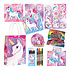 Henbrandt 10 STUKS | KANT-EN-KLARE Gevulde UNICORN Traktatie Tas INCLUSIEF Uitdeel Kado's. Bestaande uit: Tasje, Krijtjes, Notitieblok, Flipperspel, Puzzel, Stickervel en Bellenblaas | Meisjes | Tractatiedozen voor Verjaardagen en Kinderfeestjes