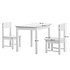 Decopatent Kindertafel met stoeltjes van hout - 1 tafel en 2 stoelen voor kinderen - Wit - Kleurtafel / speeltafel / knutseltafel / tekentafel / zitgroep set - Decopatent®