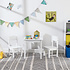 Decopatent Kindertafel met stoeltjes van hout - 1 tafel en 2 stoelen voor kinderen - Wit - Kleurtafel / speeltafel / knutseltafel / tekentafel / zitgroep set - Decopatent®