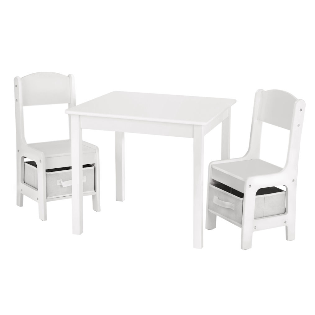 AIYAPLAY Set van 1 tafel en 2 stoelen, 3-delig, voor kinderen, met