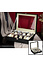 Decopatent Luxe horlogebox voor 10 horloges - Heren en Dames horloge box - Horlogedoos / horlogekist in zwart met beige - PU leer - Decopatent®