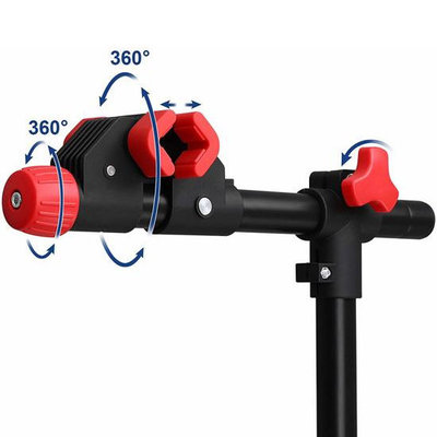 Decopatent Montagestandaard fiets - Luxe uitvoering - 360° draaibaar, verstelbaar, met gereedschapsbakje en stuurhouder - Fietsreparatiestandaard - Fiets montage reparatie standaard - O.a voor racefiets, MTB fietsen standaard - Decopatent®