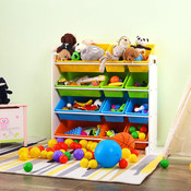 Decopatent Opbergkast kinderen met 12 bakken - Opbergrek voor opbergen van speelgoed, boeken en knuffels - Kinderkast / organizer / speelgoedkast voor kinderkamer in wit - Decopatent®