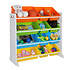 Decopatent Opbergkast kinderen met 12 bakken - Opbergrek voor opbergen van speelgoed, boeken en knuffels - Kinderkast / organizer / speelgoedkast voor kinderkamer in wit - Decopatent®