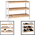 Decopatent Schoenenrek bamboe hout - Voor 9 paar schoenen - 70 cm breed - Rek met 3 etages - Opbergrek met moderne uitstraling - Ook als open badkamerrek / organizer voor badkamer - Decopatent®