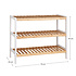 Decopatent Schoenenrek bamboe hout - Voor 9 paar schoenen - 70 cm breed - Rek met 3 etages - Opbergrek met moderne uitstraling - Ook als open badkamerrek / organizer voor badkamer - Decopatent®