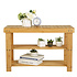 Decopatent Schoenenbank bamboe hout - Voor 6 paar schoenen - 70 cm breed - Rek met 2 etages  - Opbergrek met moderne uitstraling - Ook als schoenenrek / open badkamerrek / organizer voor badkamer - Decopatent®