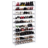 Decopatent Schoenenrek XXL voor 50 paar schoenen - 10 etages - Organizer voor schoenen opbergen - Staand rek / opbergrek - Schoenenkast grijs - Opbergsysteem van metaal met kunststof verbindingen - Decopatent®