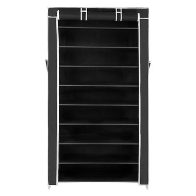 Decopatent Schoenenrek XXL voor 40 paar schoenen – Met hoes in Zwart - Opbergsysteem van metaal met kunststof verbindingen - Organizer voor schoenen opbergen - Staand opbergrek – Schoenenkast - Decopatent®