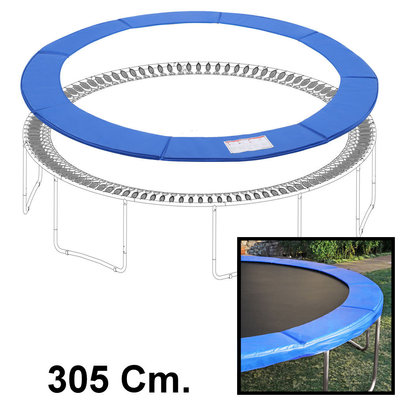 Decopatent Trampolinerand 305 cm diameter – Rond - Hoge kwaliteit beschermrand - Blauw - Trampoline rand afdekking universeel - Decopatent®