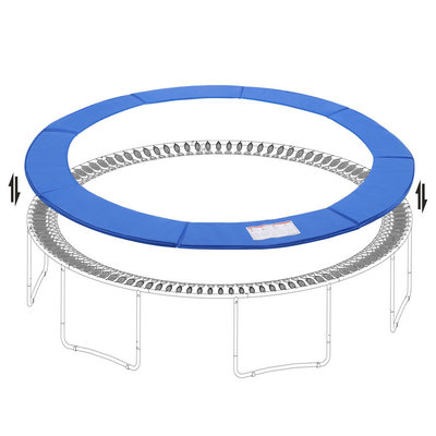 Decopatent Trampolinerand 366 cm diameter – Rond - Hoge kwaliteit beschermrand - Blauw - Trampoline rand afdekking universeel - Decopatent®