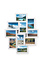 Decopatent Fotolijst collage - 10 foto’s van 10 x 15 cm - Collagelijst Wit - Hangend - Met 10 fotokaders met glasplaatjes – MDF hout - Decopatent®