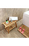 Decopatent Luxe Bamboe badkamer bankje - Bankje met opbergvak - Houten badkamer bank -  Badkamerkruk van Bamboe hout - Decopatent®