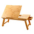 Decopatent Laptoptafel voor op schoot voor bed of op de bank van bamboe hout - Hoogte verstelbaar, kantelbaar & Inklapbaar - Bedtafel voor laptop, boek, tablet - Ontbijt op bed tafel - Decopatent®