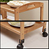 Decopatent Keukentrolley - 3 laags bamboe keukenwagen - serveerwagen trolley voorzien van 4 wielen - keuken trolley - Decopatent®
