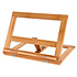 Decopatent Verstelbare boekenstandaard van bamboe hout - Boekenhouder voor o.a. kookboek (als kookboekstandaard in keuken), tablet of boek - Kookboeken standaard - Boekensteun, verstelbaar & inklapbaar - Decopatent®